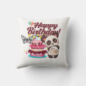 Vrolijke Confetti Happy Birthday Greeting Kussen (Achterkant)