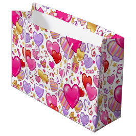 Vrolijke Confetti Harten Groot Cadeauzakje
