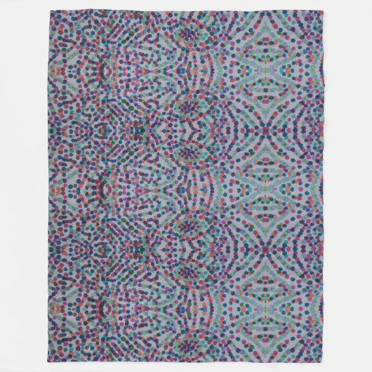 Vrolijke Confetti Mozaïek II Fleece Deken (Voorkant)