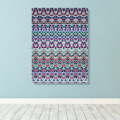 Vrolijke Confetti Mozaïek IV Canvasprint Canvas Afdruk (Insitu (Houten vloer))