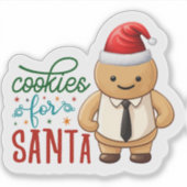 Vrolijke Cookie Delivery voor de Kerstman tijdens  Sticker (Voorkant)