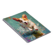 Vrolijke Corgi Splash Notitieboek (Rechterzijde)