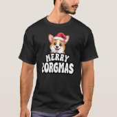 Vrolijke Corgmas Welsh Corgi Christmas T-shirt (Voorkant)