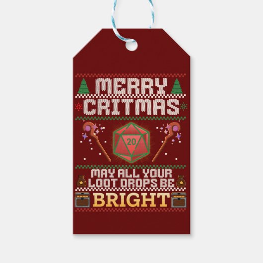 Vrolijke Critmas | Healer Ugly Sweater Gepersonali Cadeaulabel (Voorkant)