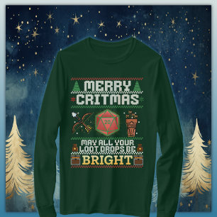 Vrolijke Critmas Loot Drop Archer lelijke trui T-shirt