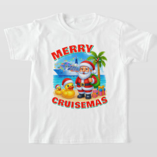Vrolijke Cruisemas Tropische Kerstman, Cruise Eend T-shirt