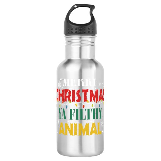 Vrolijke cruisemas waterfles  (Voorkant)