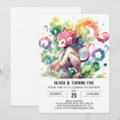 Vrolijke Custom Monkey Verjaardag Kaart (Voorkant / Achterkant)