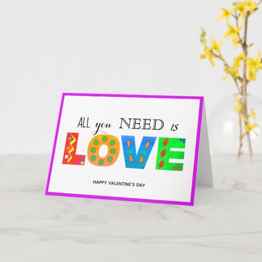 Vrolijke dag-Alle behoefte van de Valentijn U is L Kaart (Gele Bloem)