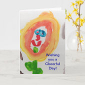 Vrolijke dag kaart (Gele Bloem)