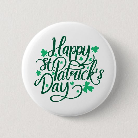 Vrolijke dag patricks ronde button 5,7 cm (Voorkant)