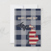 Vrolijke Dag van de Arbeid! | Michigan | Buffalo P Kaart (Voorkant)