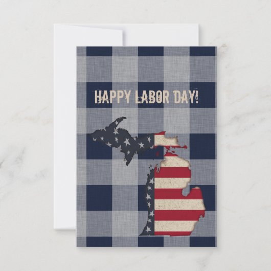 Vrolijke Dag van de Arbeid! | Michigan | Buffalo P Kaart (Voorkant)