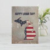 Vrolijke Dag van de Arbeid! | Michigan Patriotic | Kaart (Staand voorkant)