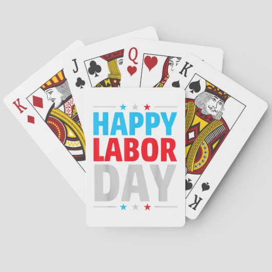 Vrolijke Dag van de Arbeid! Pokerkaarten (Achterkant)