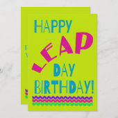 Vrolijke Dag van de Lekker. | Heldergroen Feestdagenkaart (Voorkant / Achterkant)