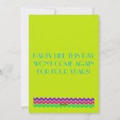 Vrolijke Dag van de Lekker. | Heldergroen Feestdagenkaart (Achterkant)