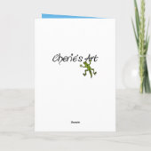 Vrolijke Dag van de Lekker. Leaping Lizards Card Kaart (Achterkant)