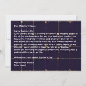 Vrolijke dag voor leraren Dank je wel. Bedankkaart (Achterkant)