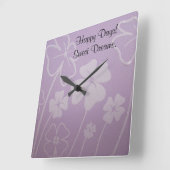 Vrolijke dagen! Sweet Dreams wandklokken Flowers D (Hoek)
