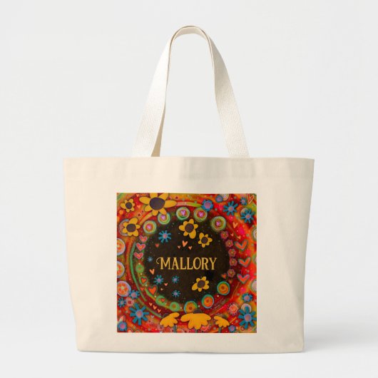 Vrolijke Daisies Custom Inspirivity Canvas tas (Voorkant)