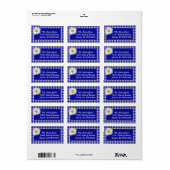 Vrolijke Daisy Adresetiketten Etiket (Full Sheet)