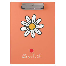 Vrolijke Daisy Illustration – Schattige Retro Desi Klembord