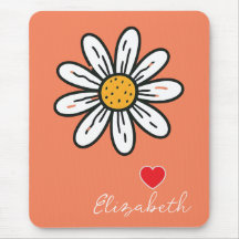 Vrolijke Daisy Illustration Schattige Retro Desk A