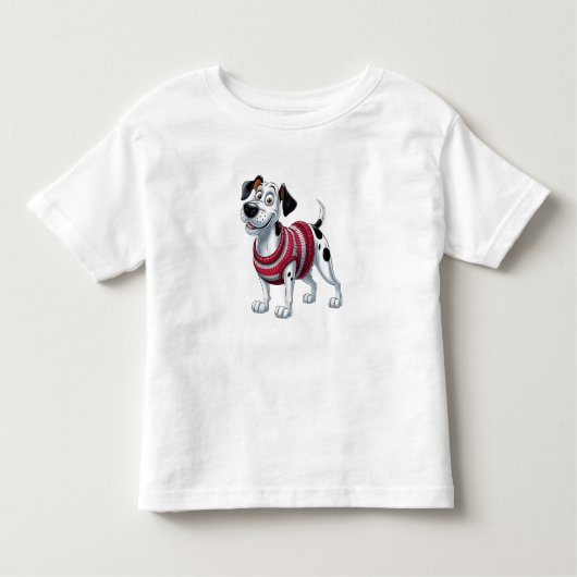 Vrolijke Dalmatiër in een Gezellige Trui Kinder Shirts (Voorkant)