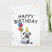 Vrolijke Dalmatische pup met ballonnen Kaart (Voorkant)