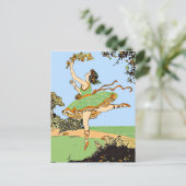 Vrolijke danser print briefkaart (Staand voorkant)