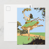 Vrolijke danser print briefkaart (Voorkant / Achterkant)
