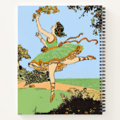 vrolijke danseres print notitieboek (Achterkant)