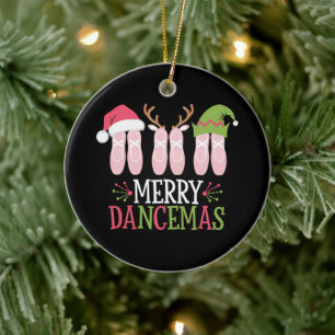 Vrolijke Dansers Kerstballet Schoenen Dansen Keramisch Ornament