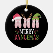 Vrolijke Dansers Kerstballet Schoenen Dansen Keramisch Ornament (Voorkant)
