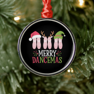 Vrolijke Dansers Kerstballet Schoenen Dansen Metalen Ornament