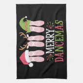 Vrolijke Dansers Kerstballet Schoenen Dansen Theedoek (Verticaal)