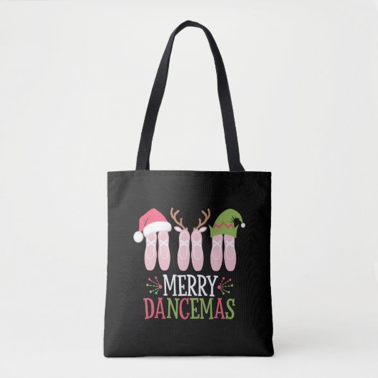 Vrolijke Dansers Kerstballet Schoenen Dansen Tote Bag (Voorkant)