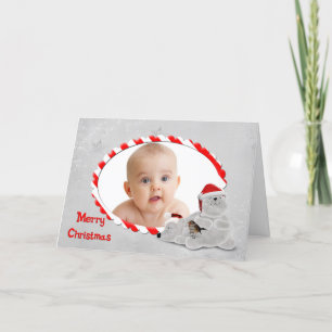 Vrolijke de fotokaart van Kerstmis Feestdagen Kaart