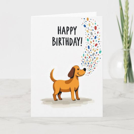 Vrolijke Dierenconfetti Kaart (Voorkant)