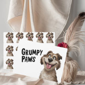 Vrolijke Dog Vaderdag Kaart - Grumpy Paws Funny Notitiekaartje
