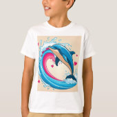 Vrolijke Dolfijn Mam T-shirt (Voorkant)