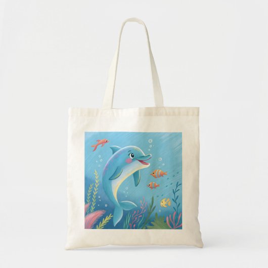 Vrolijke dolfijnmomenten tote bag (Voorkant)