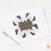 Vrolijke, donkere gaten aangepaste tekst schattige vierkante sticker (Envelop)