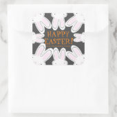 Vrolijke, donkere gaten aangepaste tekst schattige vierkante sticker (Tas)