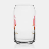Vrolijke donut met spikkels blikvorm glas (Links)