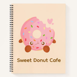 Vrolijke donut met spikkels notitieboek