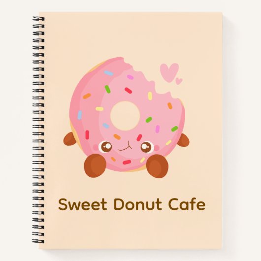 Vrolijke donut met spikkels notitieboek (Voorkant)