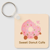 Vrolijke donut met spikkels sleutelhanger (Voorkant)