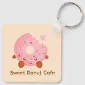 Vrolijke donut met spikkels sleutelhanger (Achterkant)